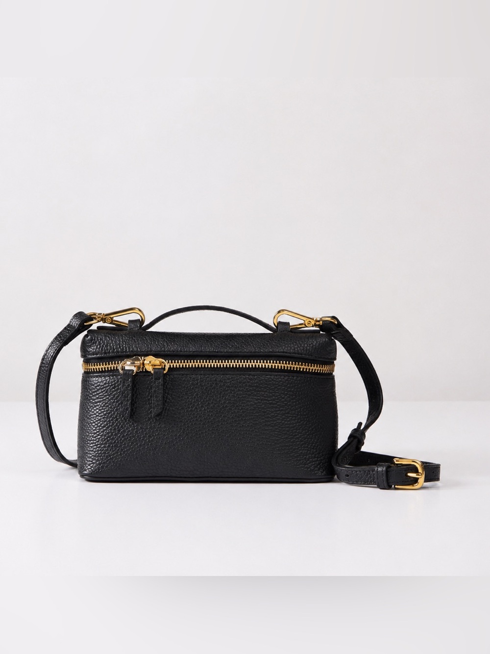 Small Black Leather Crossbody Purse Top Handle Mark and Graham New Mini Bag